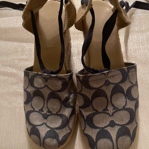 Designer Coach blue wedge 8m